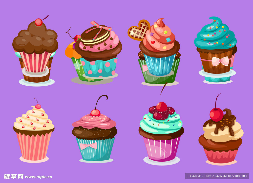 多彩美味纸杯蛋糕