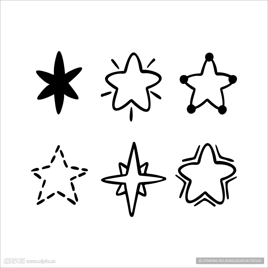 手绘星星图案