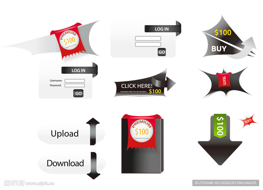 多样网页交互图标集合