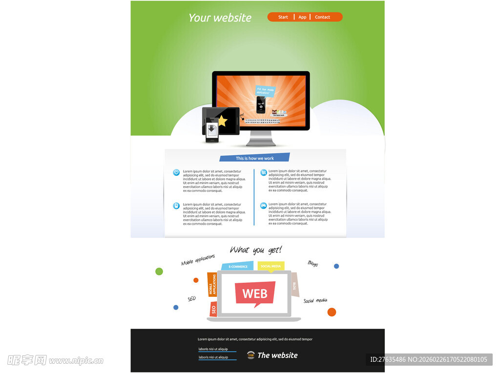 简洁网页设计模板展示