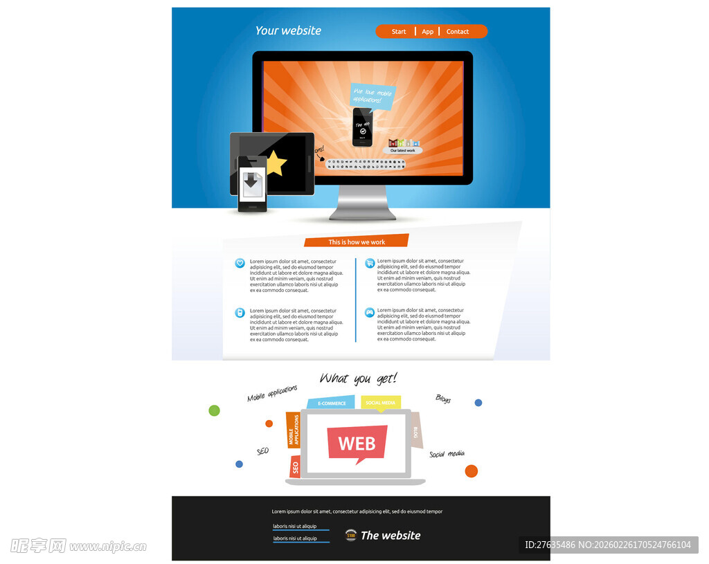 现代科技风网页设计展示