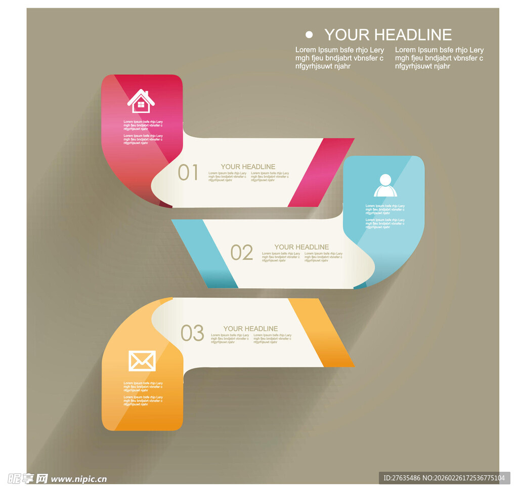 多彩信息图表模板