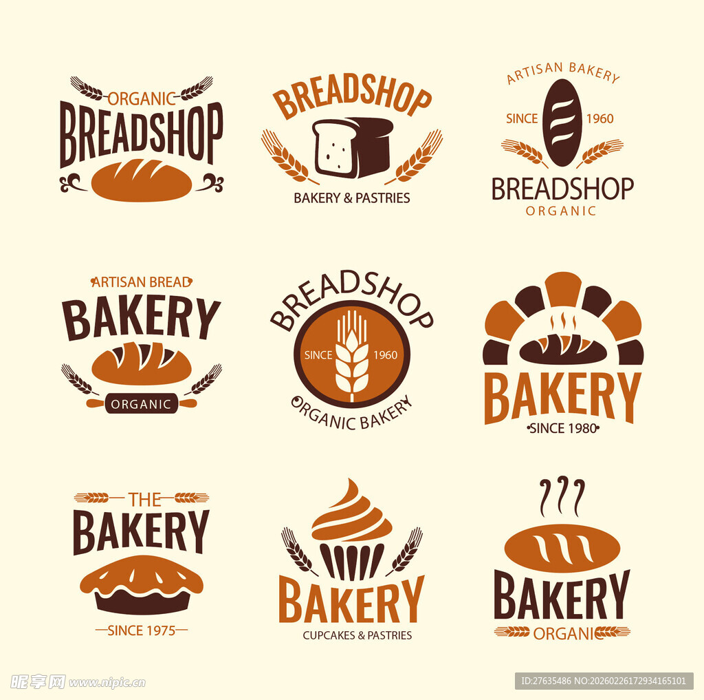 面包店标志设计集合
