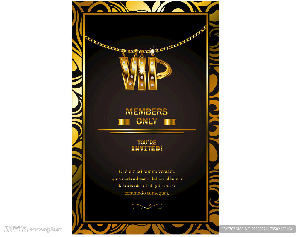 黑金奢华VIP邀请函
