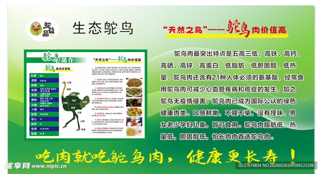 鸵鸟肉营养价值