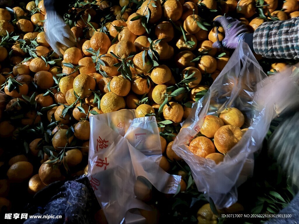 夜市新鲜水果堆卖