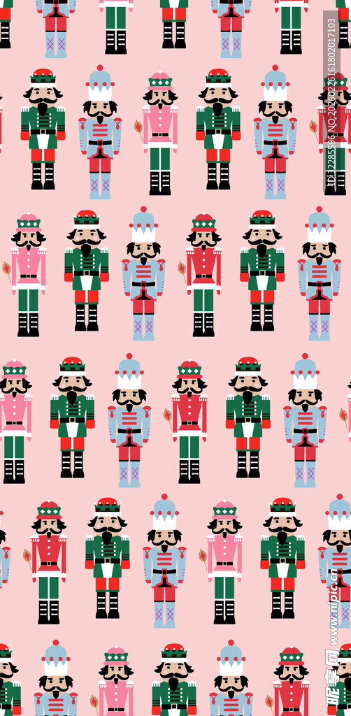 圣诞胡桃夹子图案背景