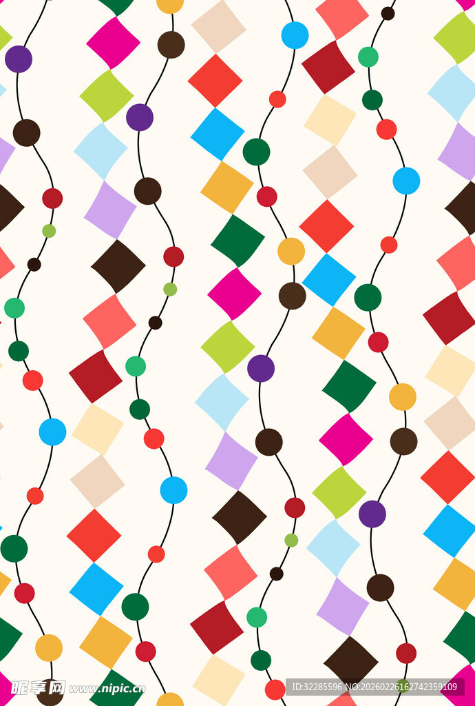 多彩几何图案无缝背景