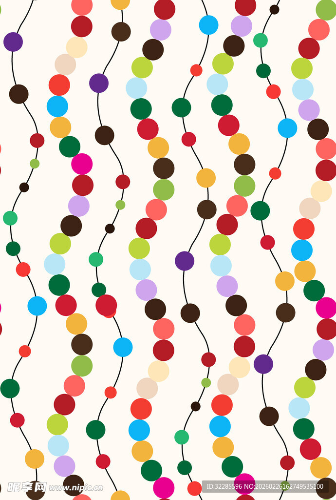 多彩波点图案背景设计