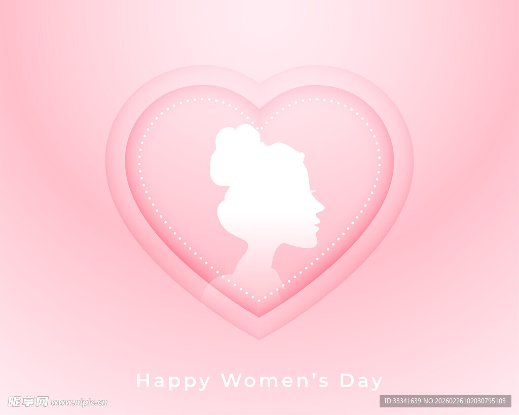 女性头像剪影祝福