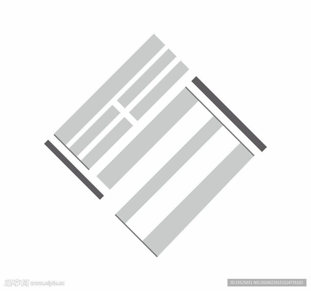 马字简约几何条纹图标