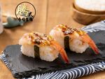 美味鲜虾寿司摆盘展示