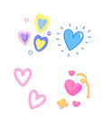 可爱多彩爱心装饰图案