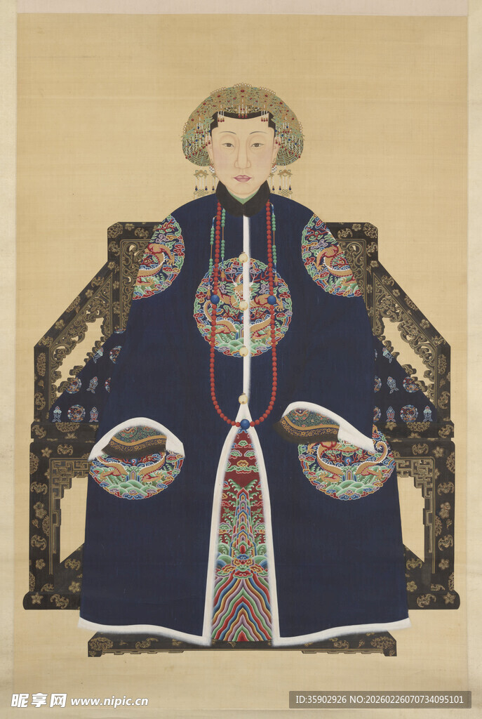 贵妃华丽服饰人物画像