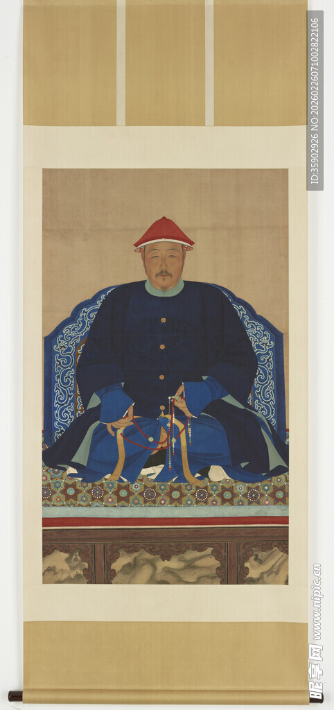皇太极便服像画像