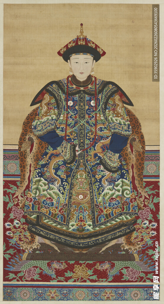 孝淑睿皇后清代皇帝朝服像