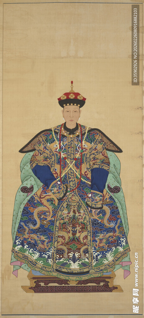 孝圣宪皇后清代华丽刺绣服饰