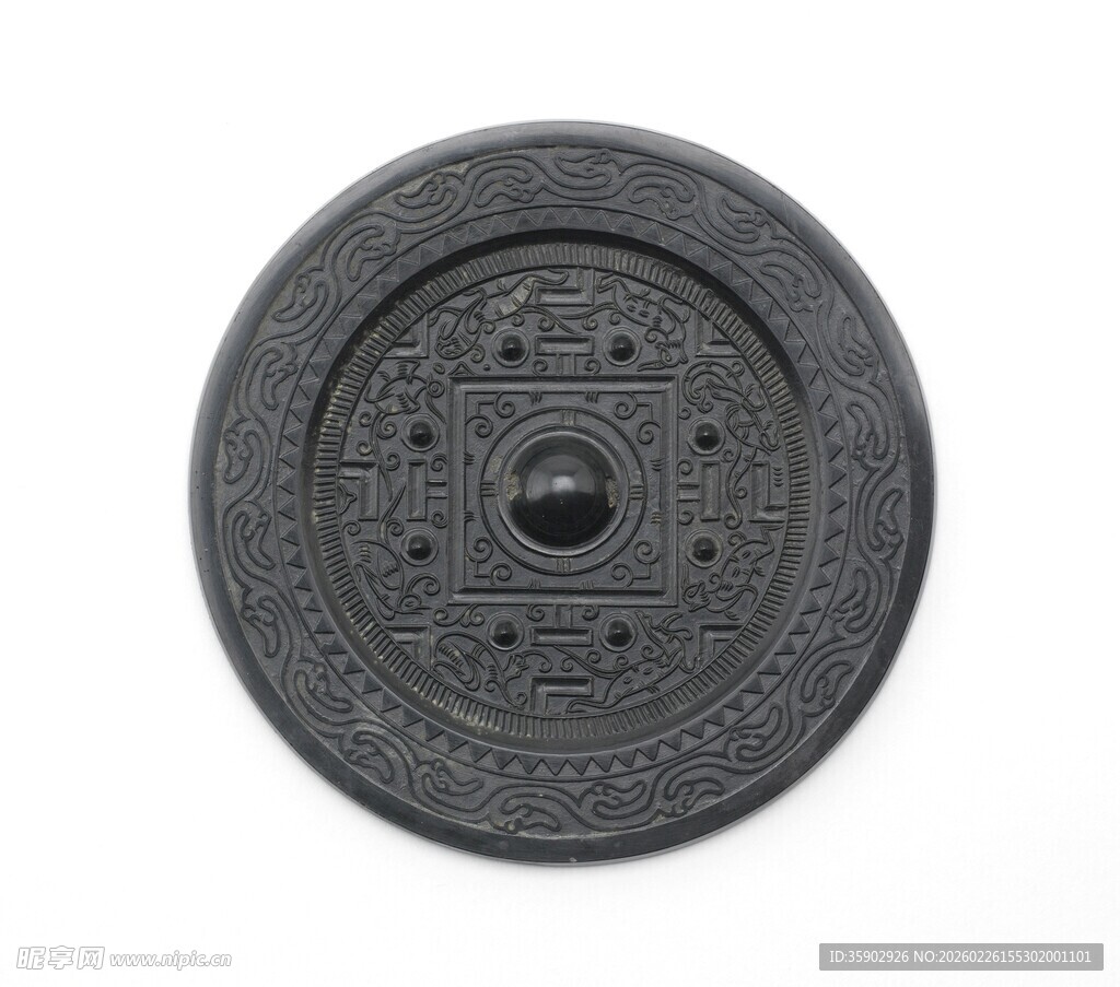 复古雕刻圆盘装饰摆件