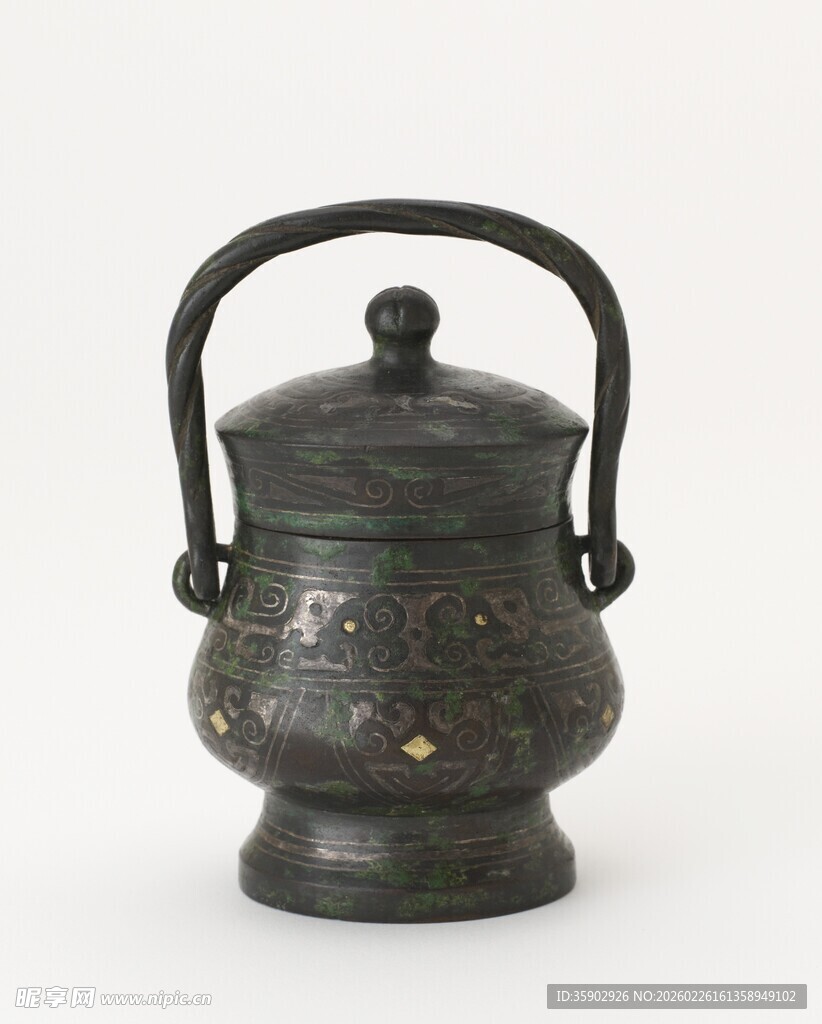 古铜提梁罐