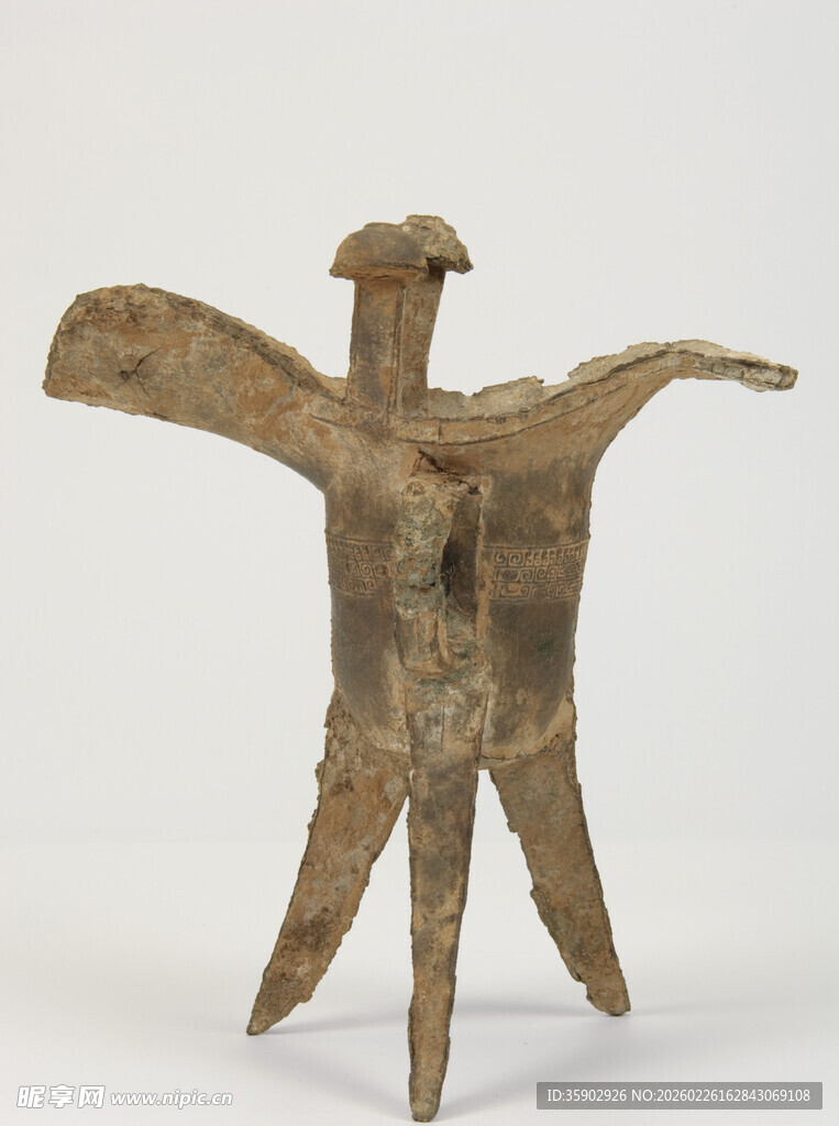 远古奇特人形青铜器