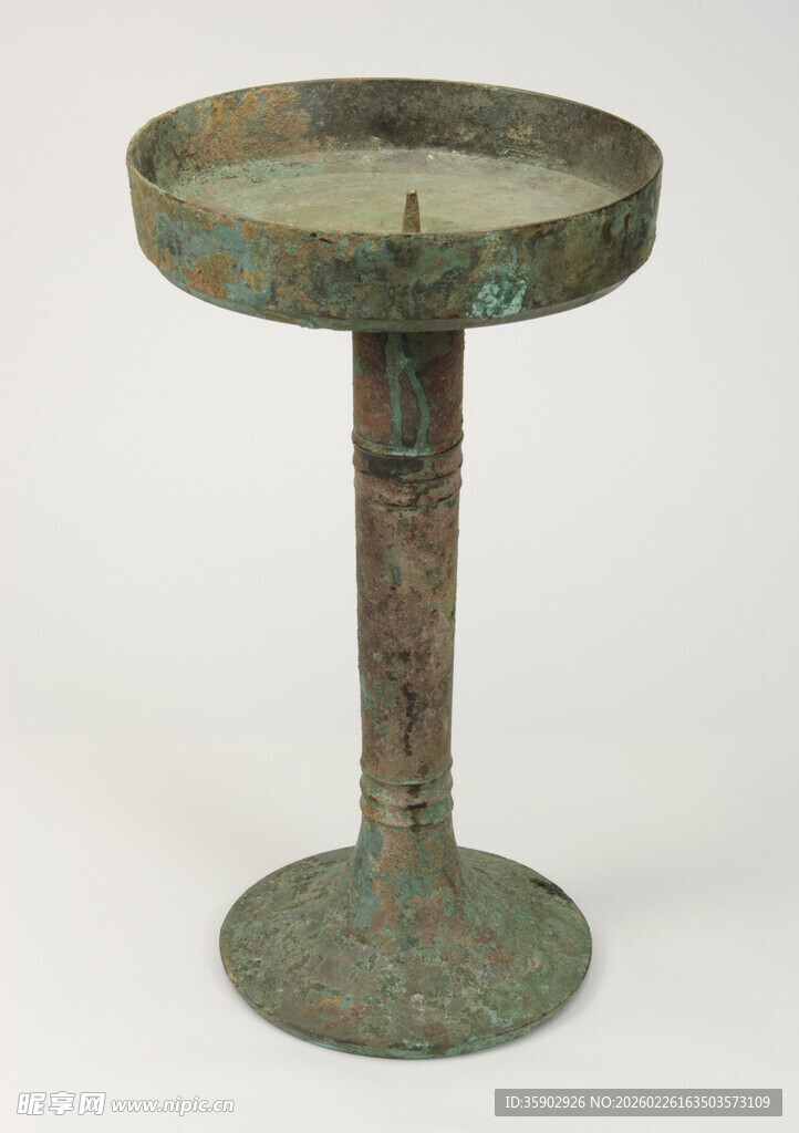 青铜高足圆盘