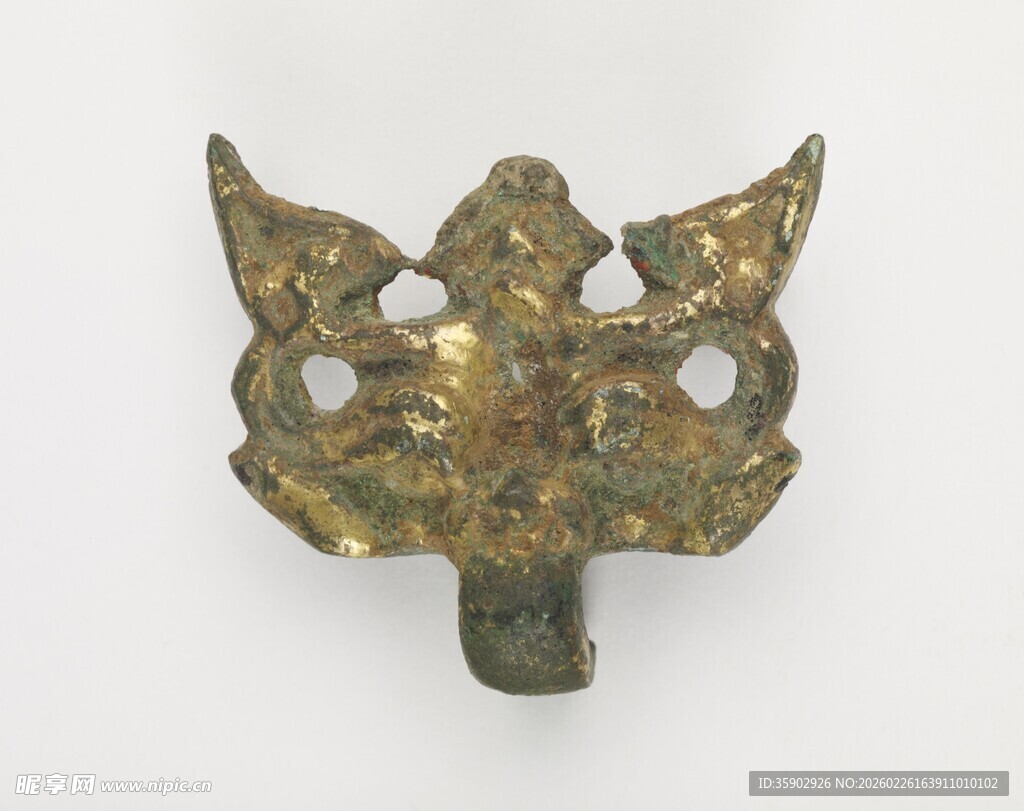 古代青铜飞鸟形金属饰件
