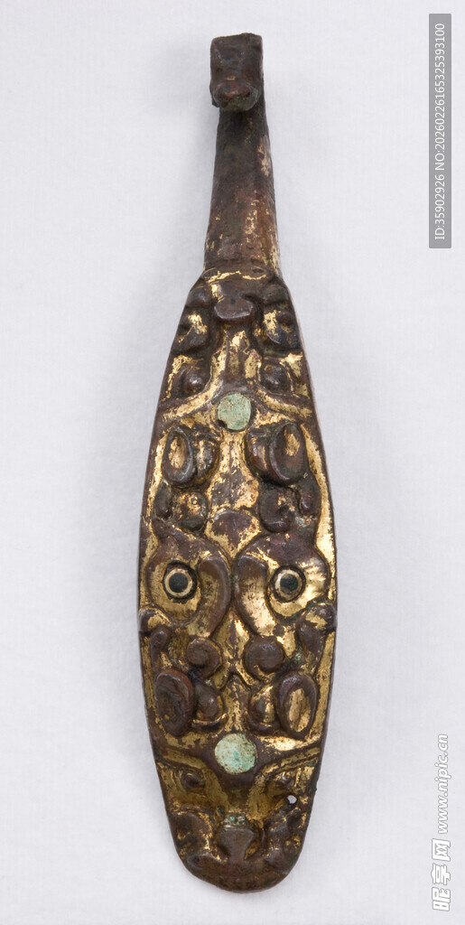 古雅雕花长柄器物