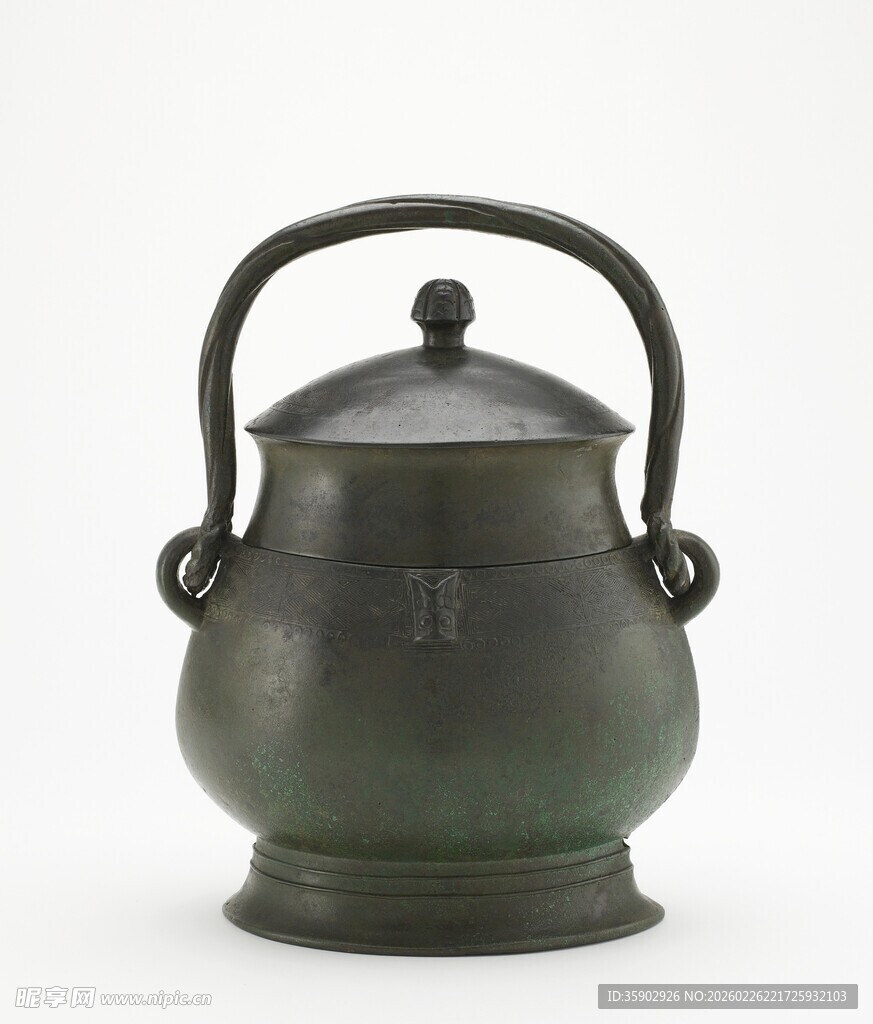 古朴青铜提梁壶