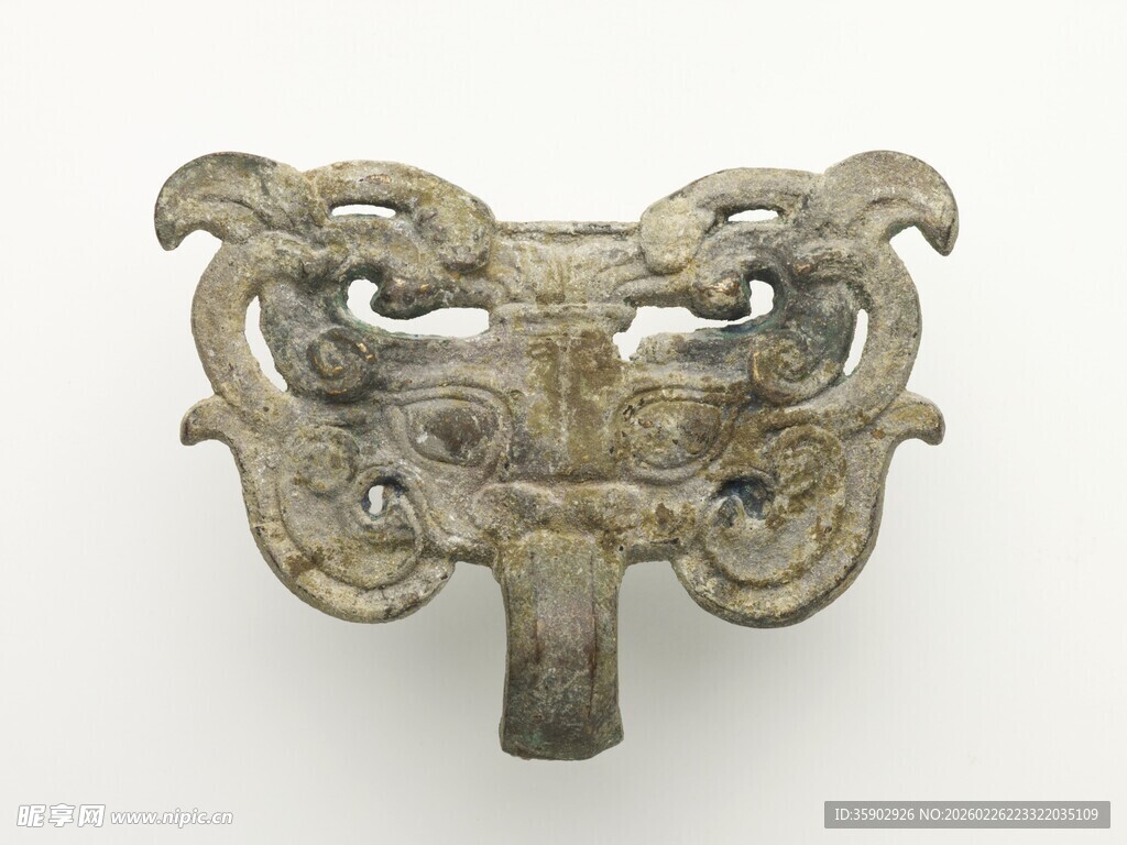 古代精美青铜螭龙形构件