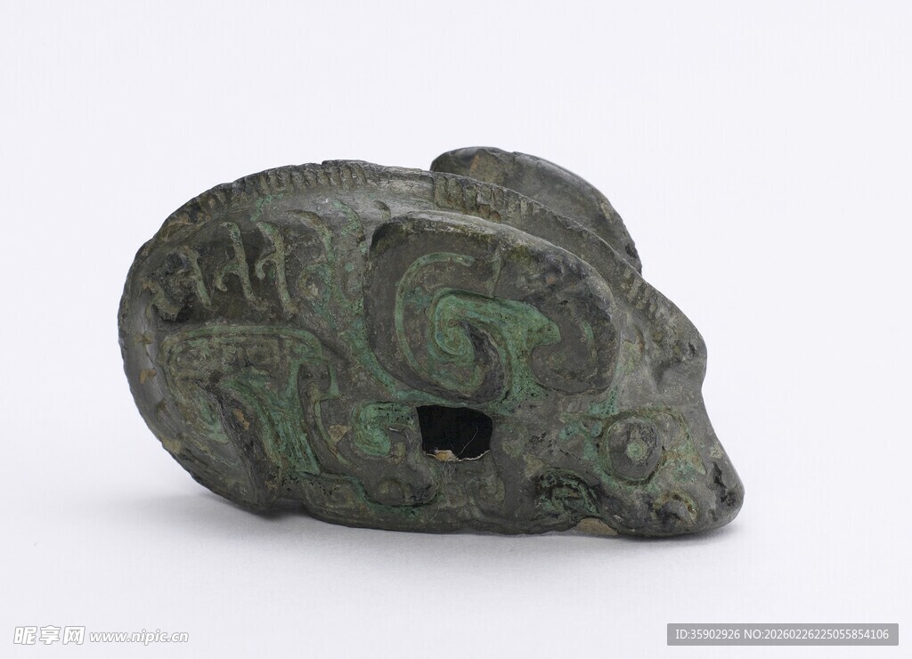 青铜羊首形器物