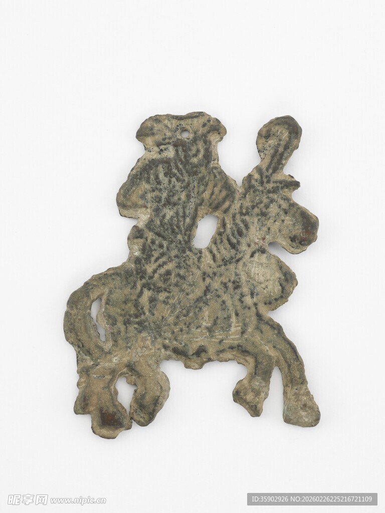 古代骑马人物金属饰品