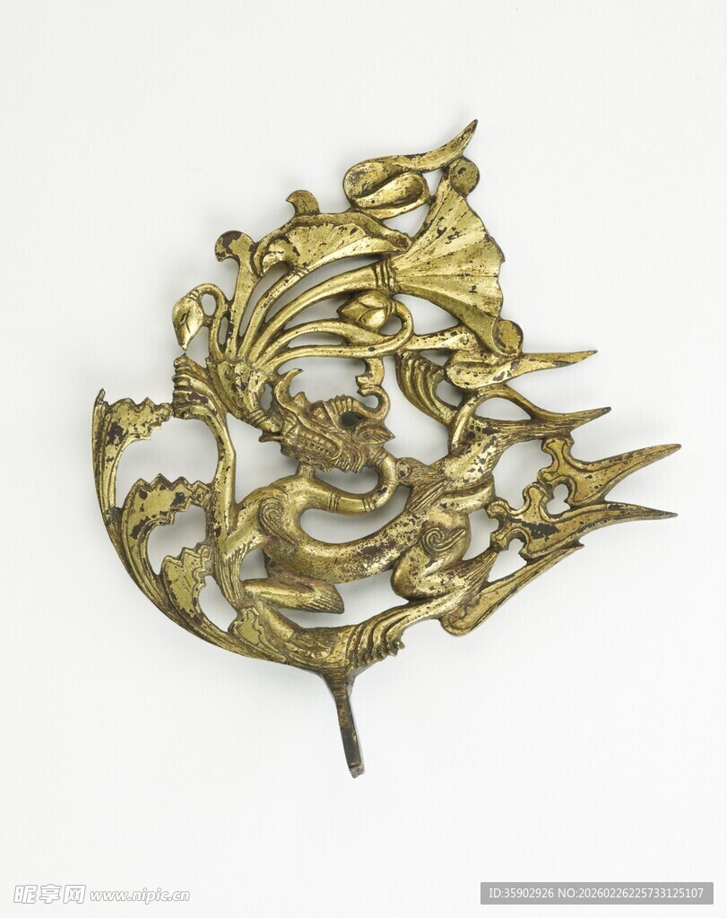 金色雕花金属艺术装饰品