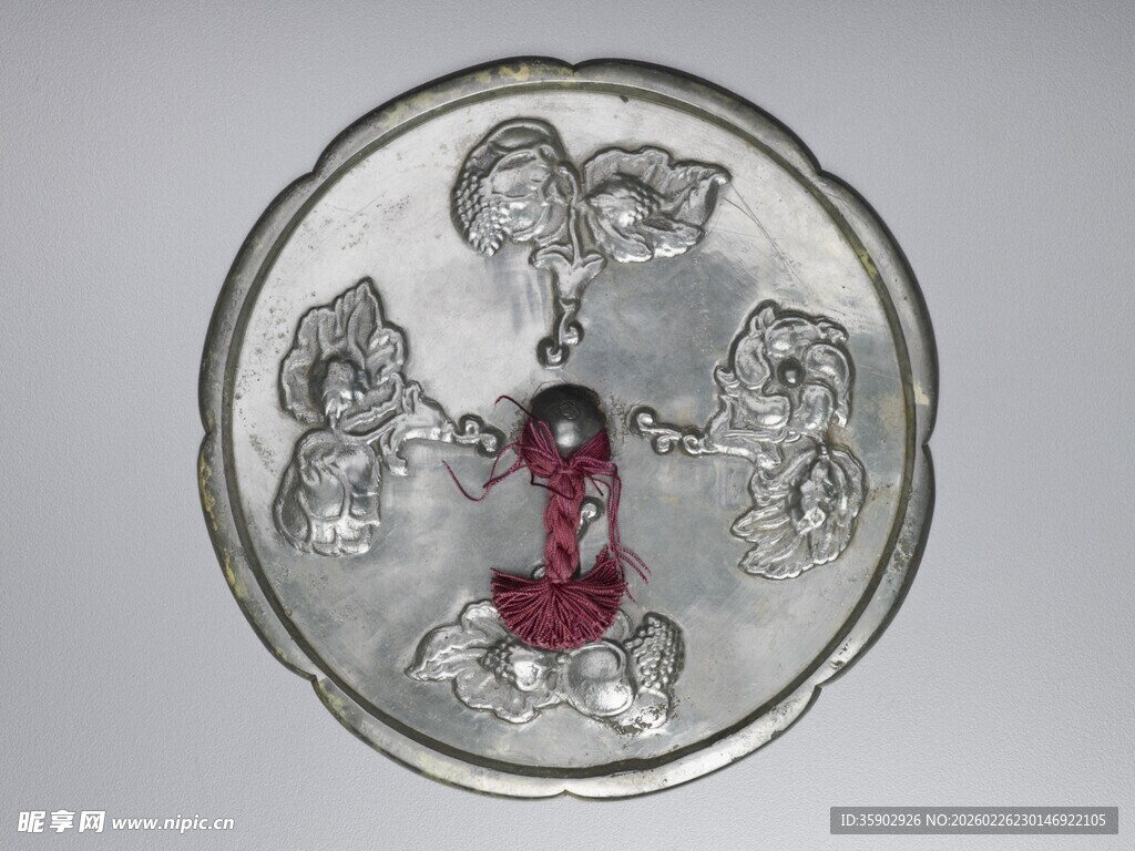 银质天使装饰圆形挂件