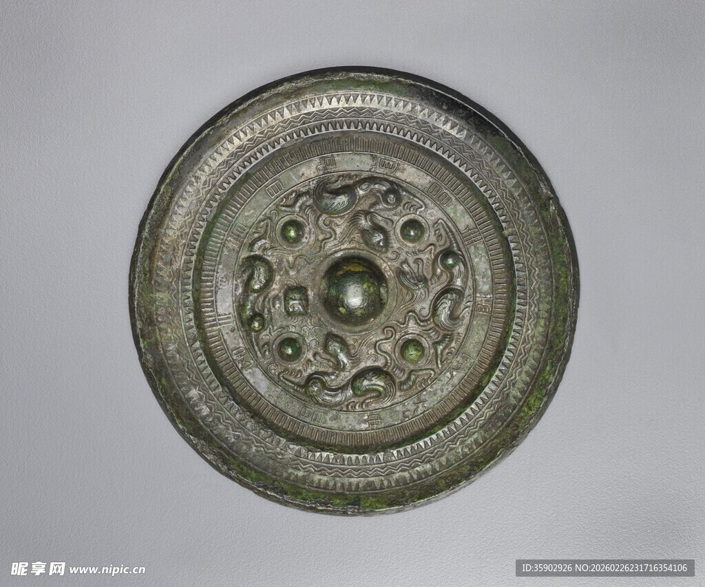 古代精美青铜镜纹饰
