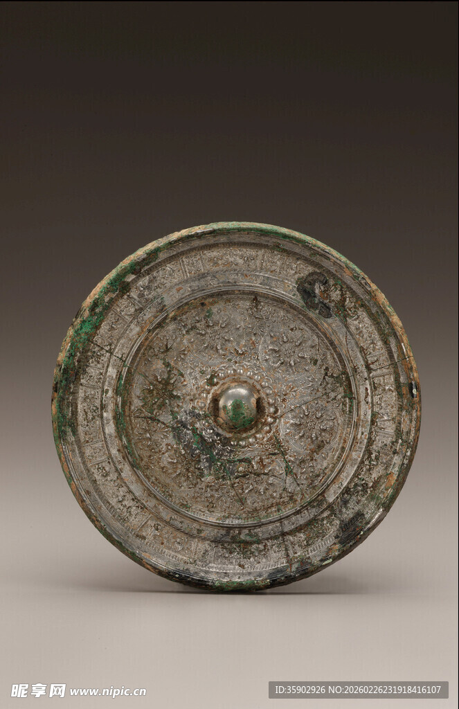 古代青铜镜特写