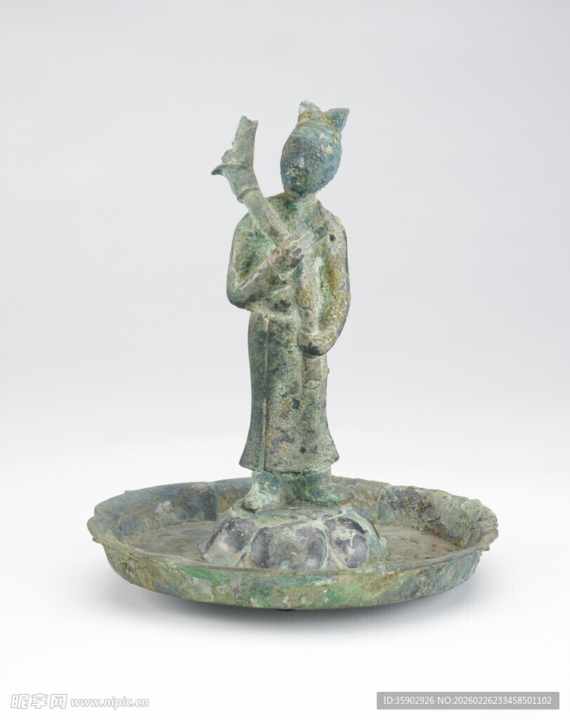 古代青铜人形烛台