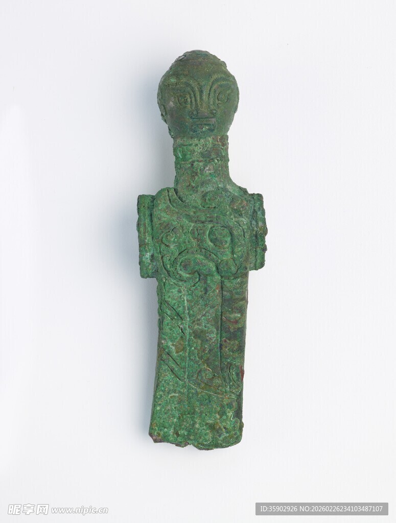 青铜人形器文物展示