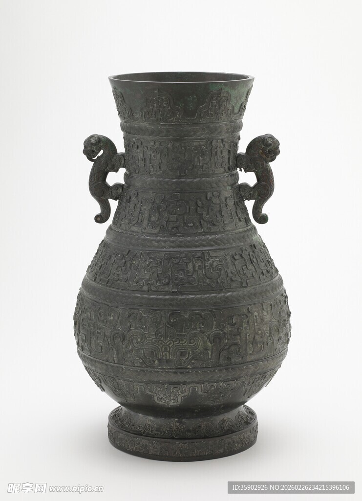 古朴双耳青铜花瓶