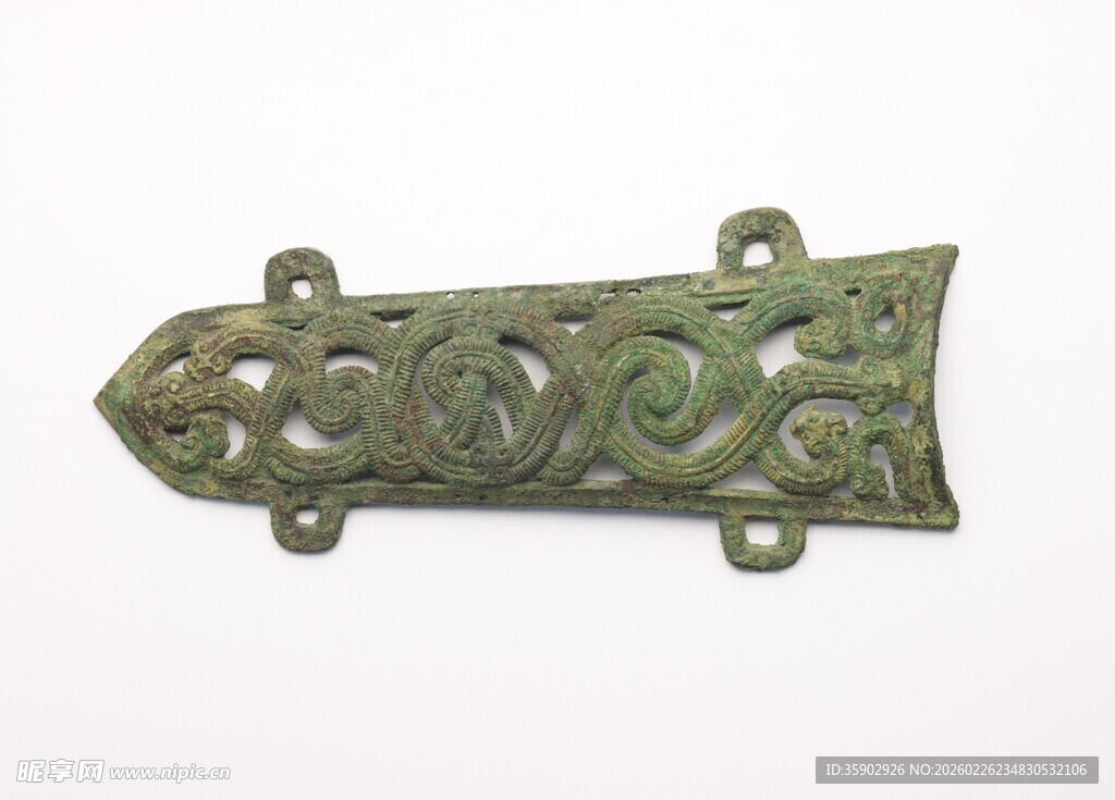 古代镂空青铜饰件