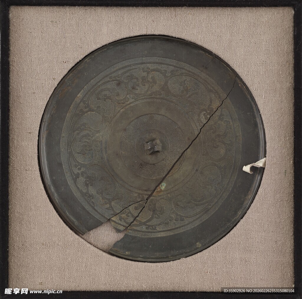古铜镜特写