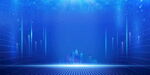 蓝色科技感虚拟场景背景