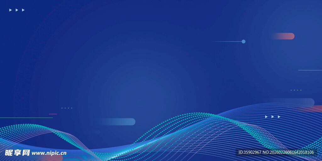 蓝色动感线条抽象背景图