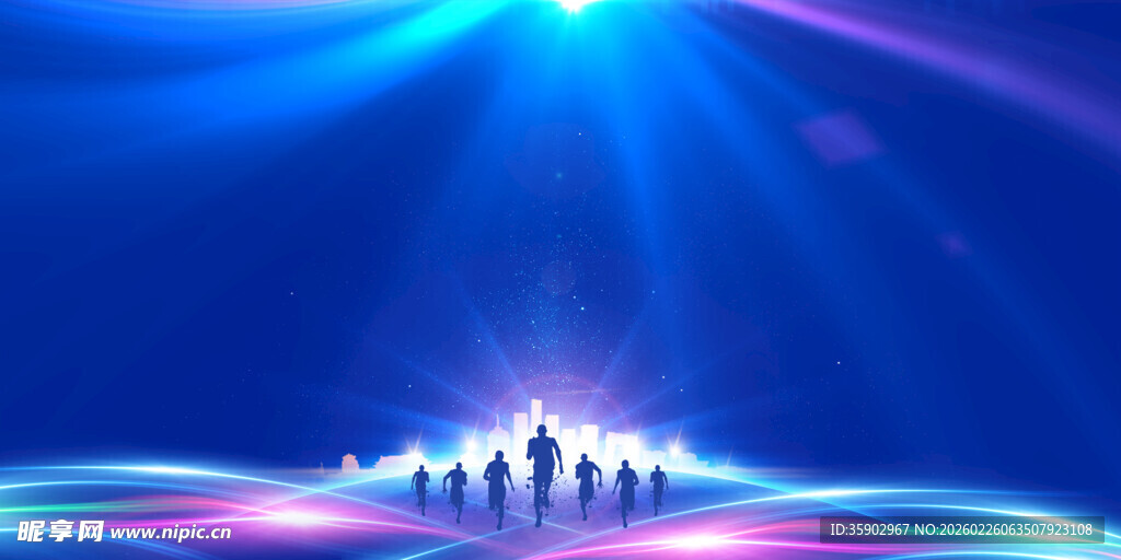 梦幻舞台灯光下的表演者