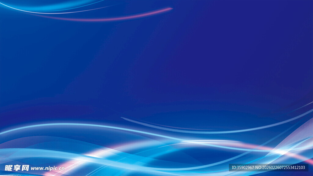蓝色动感线条抽象背景图