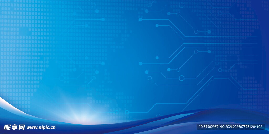 蓝色科技风抽象背景图