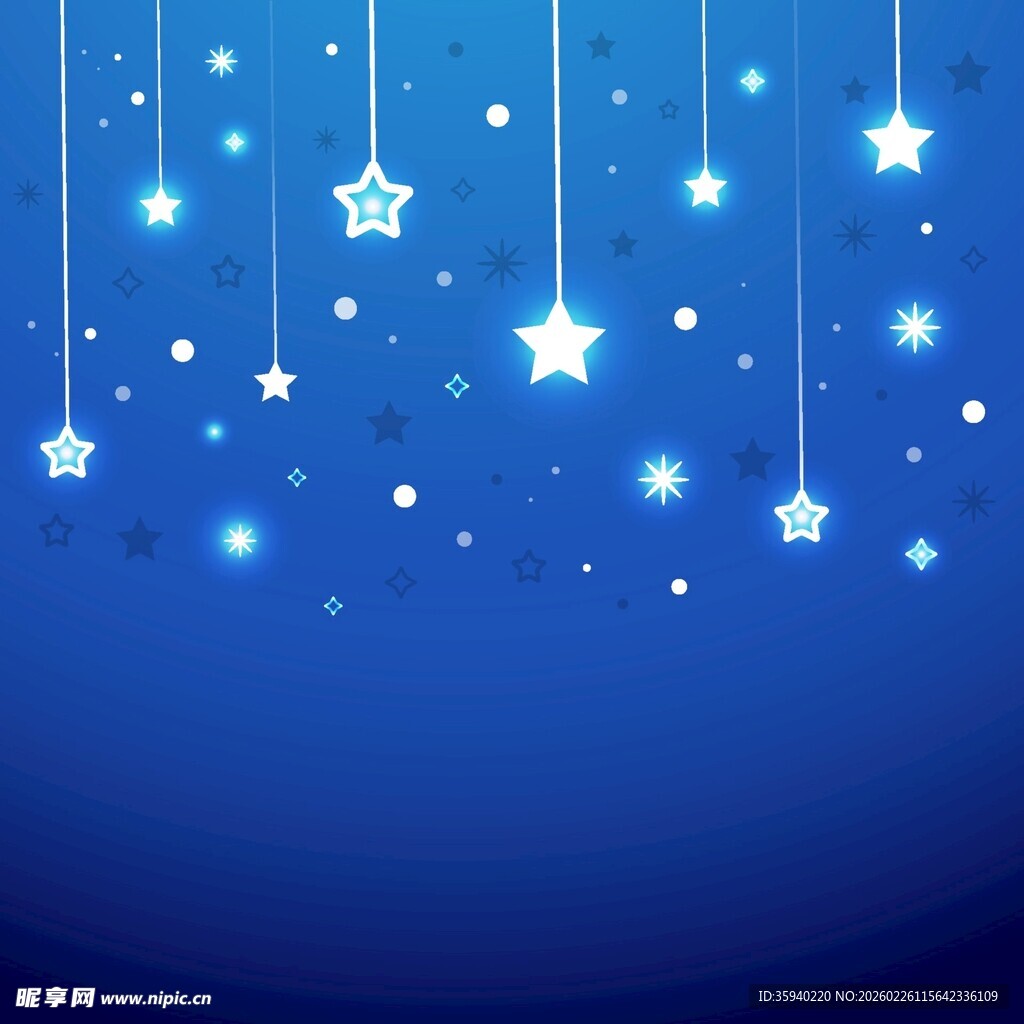 梦幻蓝色星空背景