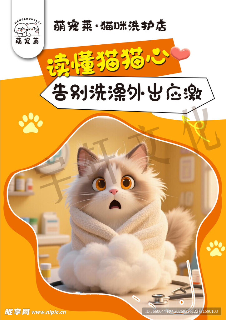 可爱猫咪洗澡大冒险