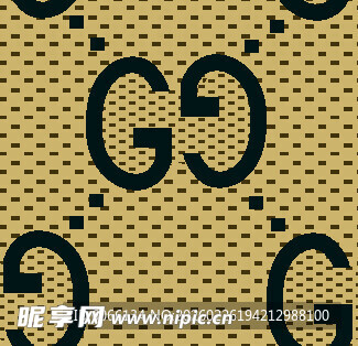 古驰经典双G图案纹理