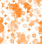 橙色LV图案时尚背景纹理