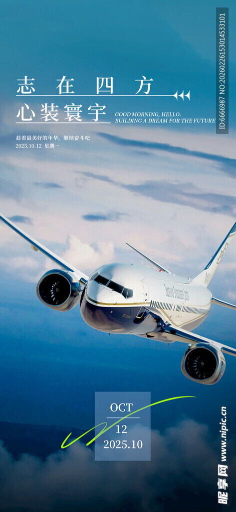 翱翔蓝天的大型客机